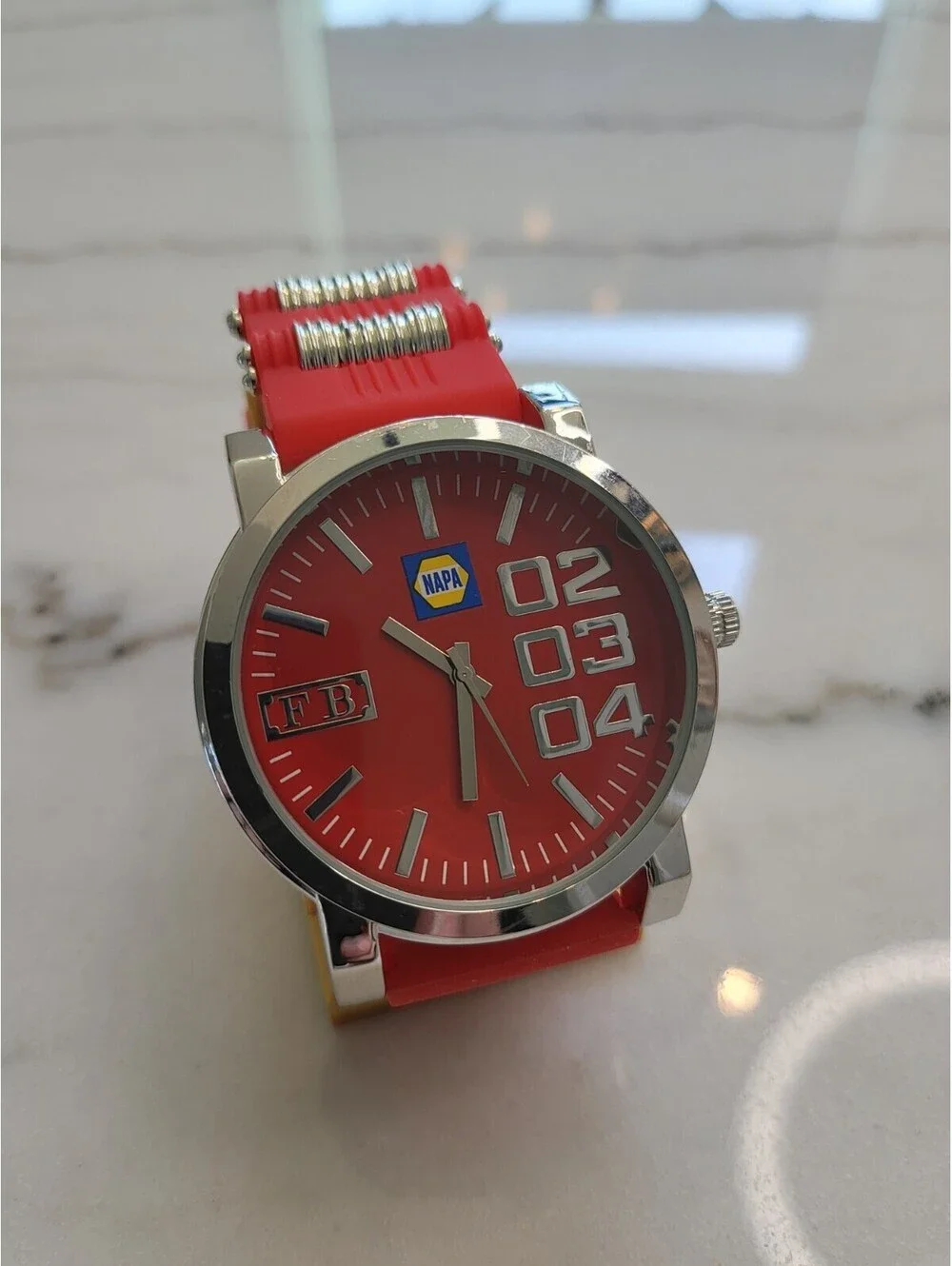 Men's Quartz Watch Working New Battery Automobilia 50mm NAPA Auto Part Works EUC